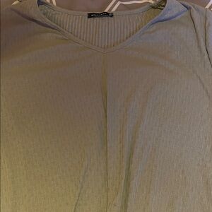 Staccato Olive Ribbed Knit Top
